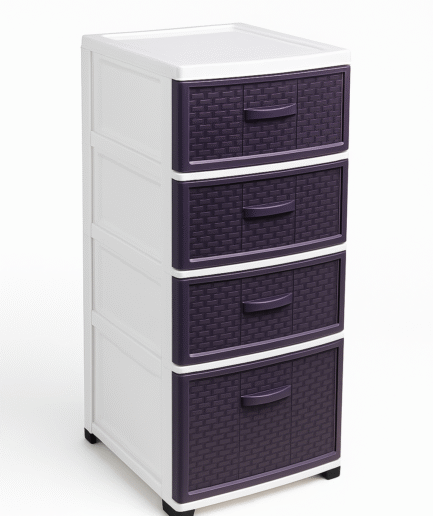 Plastic Storage Cabinet (4-Layer Modular)